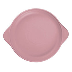 PLATO CON ASAS CERAMICA 23x19x3CM ROSA MATE