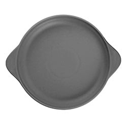 PLATO CON ASAS CERAMICA 23x19x3CM GRIS MATE
