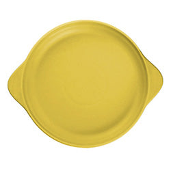 PLATO CON ASAS CERAMICA 23x19x3CM AMARILLO MATE