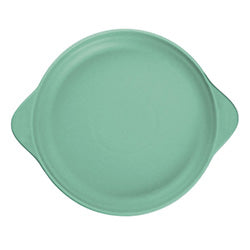 PLATO CON ASAS CERAMICA 23x19x3CM VERDE MATE