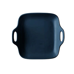 PLATO CUAD. C/ASAS CERAMICA  MARINO MATE. 20x19x5CM