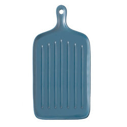 PLATO RECT. CERAMICA 29x15x3CM AZUL MATE