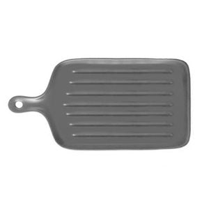 PLATO RECT. CERAMICA 29x15x3CM GRIS MATE