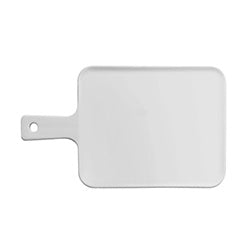 PLATO CUAD. C/MANGO CERAMICA 32x19x2CM BLANCO MATE