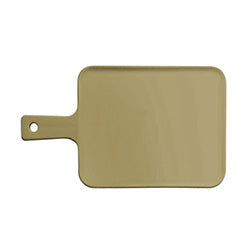PLATO CUAD. C/MANGO CERAMICA 32x19x2CM BEIGE MATE