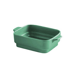 FUENTE PEQUEÑA CERAMICA 17x13x5CM VERDE MATE