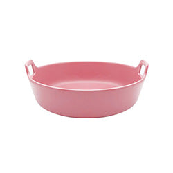 ENSALADERA C/ASAS CERAMICA  ROSA MATE. 24x23x9CM