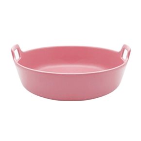 ENSALADERA C/ASAS CERAMICA ROSA MATE 30x29x9CM