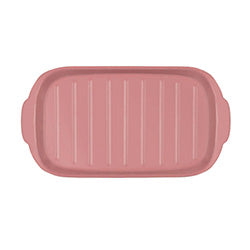 FUENTE CERAMICA ROSA MATE. 30x16x2CM