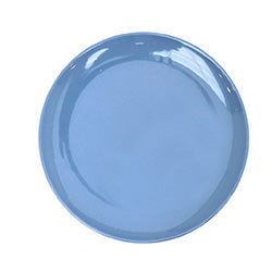 PLATO DE POSTRE 22CM VIDRIADO LISO AZUL