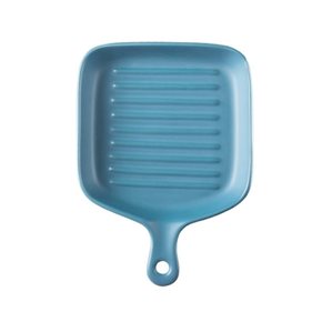 PLATO RECT. C/M CERAMICA 22.5x16x4CM AZUL MATE