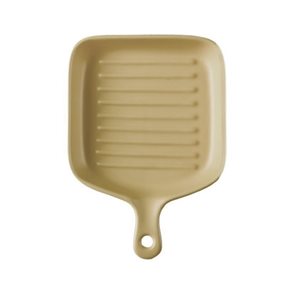 PLATO RECT. C/M CERAMICA 22.5x16x4CM BEIGE MATE