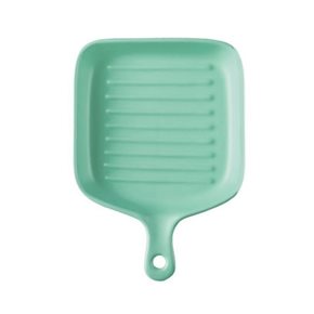 PLATO RECT. C/M CERAMICA 22.5x16x4CM VERDE MATE