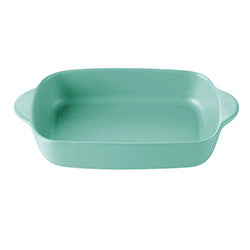 FUENTE RECT. CERAMICA 23X12.5X4.5CM VERDE MATE