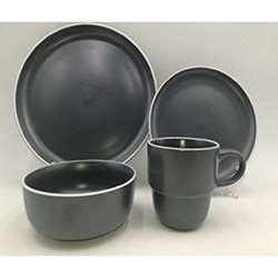 JUEGO VAJILLA 16PCS 385ML DAY GRIS D27CM/20CM/14CM