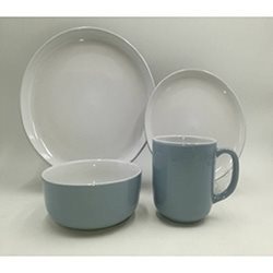 JUEGO VAJILLA 16PCS 385ML CELESTE D27CM/20CM/14CM