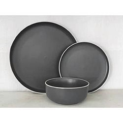 JUEGO VAJILLA 12PCS COPENHAGUE GRIS D27CM/20CM/14CM