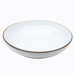 PLATO HONDO TOULOUSE RUSTICO BLANCO 20CM