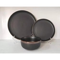 BOWL BORDE METAL NEGRO/COBRE 15CM