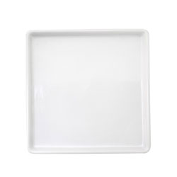 PLATO DE POSTRE CUADRADO MALI BLANCO 18CM