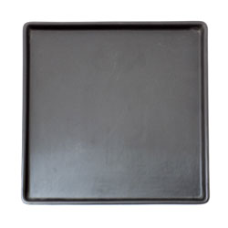 PLATO DE MESA CUADRADO MALI NEGRO 25CM