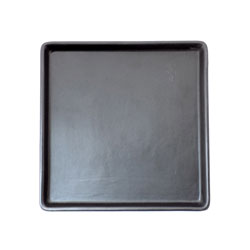 PLATO DE POSTRE CUADRADO MALI NEGRO 18CM