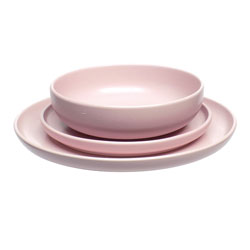 JUEGO VAJILLA COPENHAGUE 12PCS 27CM/20CM/18CM ROSA