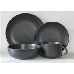 PLATO HONDO TOULOUSE 23CM NEGRO