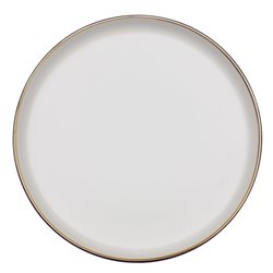 PLATO DE MESA 27CM CREAM BORDE MARRON