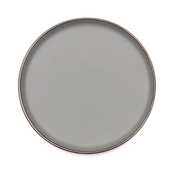 PLATO DE POSTRE 20CM CREAM BORDE MARRON