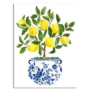 CUADRO CANVAS 30x40cm JARRÓN LIMONES 1
