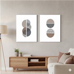 CUADRO CANVAS 30x40cm SEMICIRCULOS 2