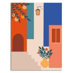 CUADRO CANVAS 30x40cm ESCALERA COLORES 1