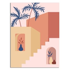 CUADRO CANVAS 30x40cm ESCALERA COLORES 2