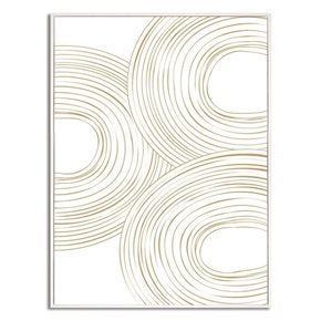 CUADRO CANVAS 30x40cm MARCO FIGURAS BEIGE 1