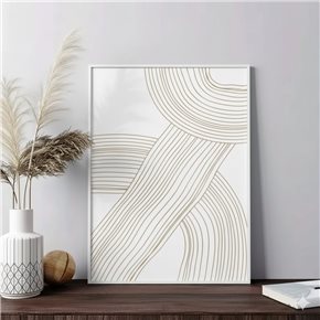 CUADRO CANVAS 30x40cm MARCO FIGURAS BEIGE 2
