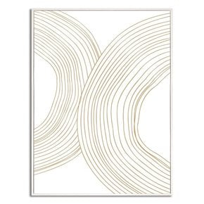 CUADRO CANVAS 30x40cm MARCO FIGURAS BEIGE 3