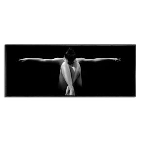 CUADRO 90x30cm MARCO BAILARINA FONDO NEGRO 2