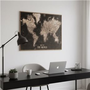 CUADRO CANVAS 40x50cm MARCO MAP OF THE WORLD