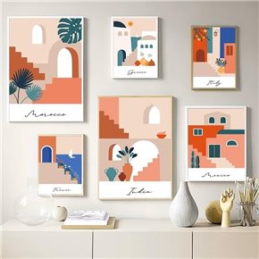 CUADRO CANVAS 40x50cm MARCO MOROCCO
