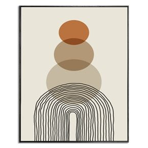 CUADRO CANVAS 40x50cm MARCO PIRAMIDE CIRCULOS