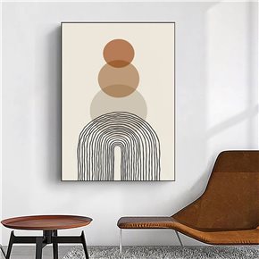 CUADRO CANVAS 40x50cm MARCO PIRAMIDE CIRCULOS