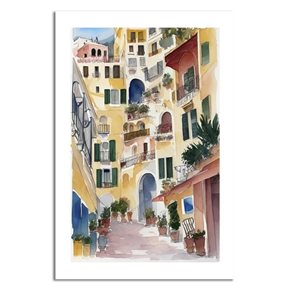 CUADRO CANVAS 40x60cm CASAS DE COLORES 2