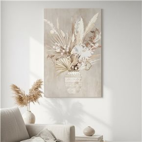 CUADRO CANVAS 40x60cm FLORERO BEIGE 1