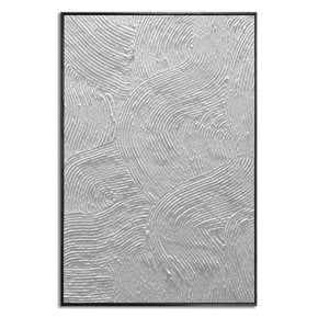 CUADRO CANVAS 60x90cm MARCO NEGRO PINTURA BLANCO 1