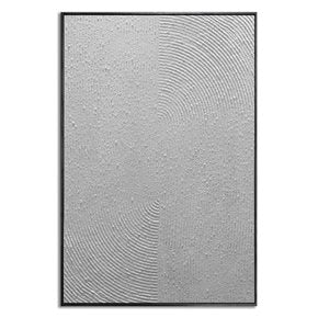 CUADRO CANVAS 60x90cm MARCO NEGRO PINTURA BLANCO 2