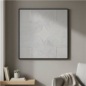 CUADRO CANVAS 80x80cm MARCO PINTURA FORMAS 1
