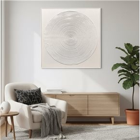 CUADRO CANVAS 80x80cm MARCO PINTURA CIRCULO