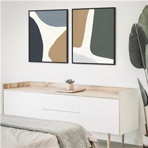 CUADRO CANVAS 40x50cm MARCO FORMAS 2