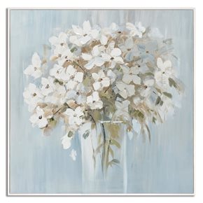 CUADRO CANVAS 60x60cm MARCO PINTURA BLANCAS 1